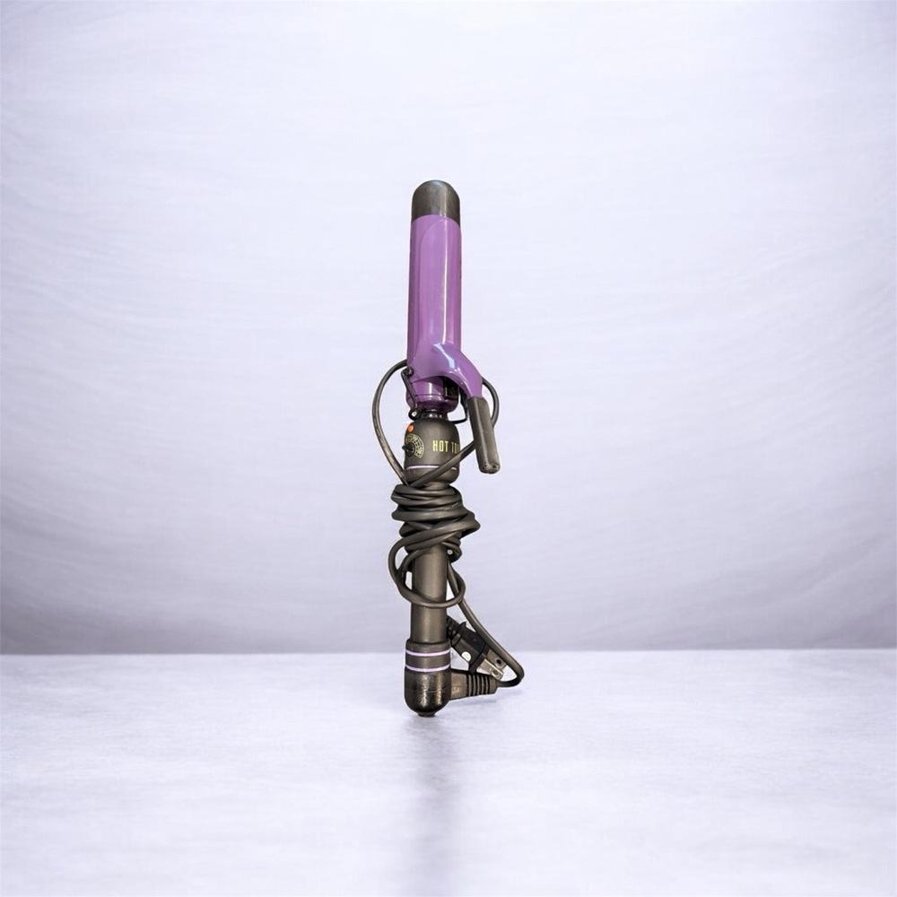 Purple Ceramic Barrel Hot Tools Curling Iron with Clip